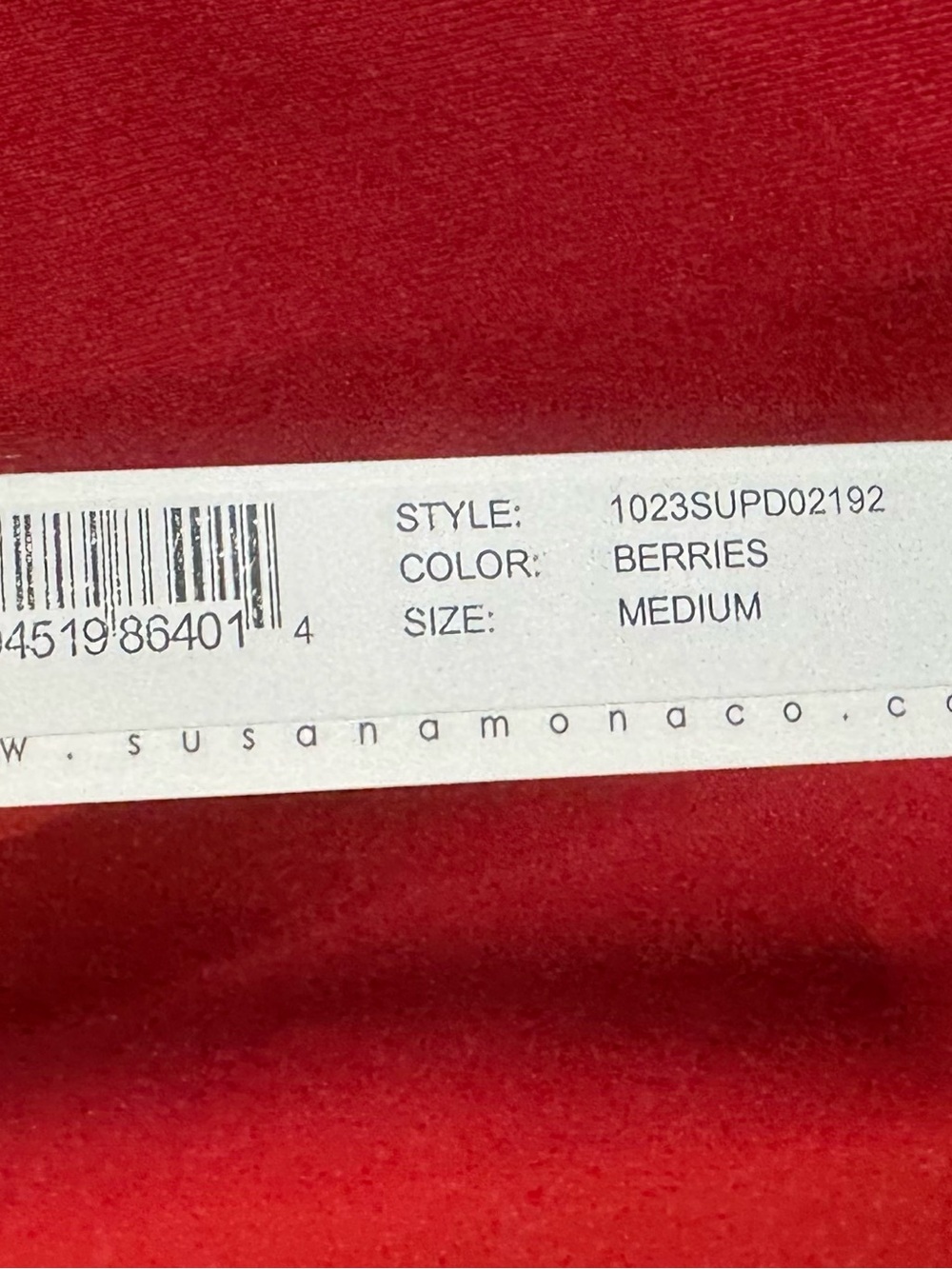 Susana Monaco One-Shoulder Asymmetrical Dress in Berries Size M NWT - Picture 8 of 9